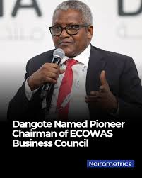 image ECOWAS Appoints Dangote As The Pioneer Chairman Of Business Council