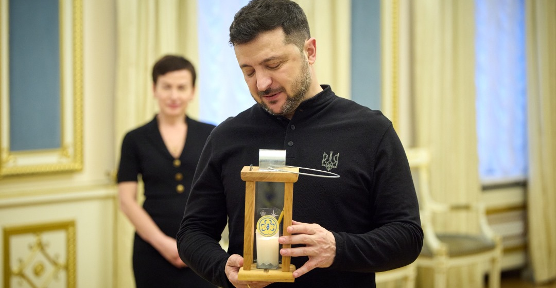 image President Zelenskyy Says ‘Peace Light Of Bethlehem’ Symbolizes Goodness And Unity That Carries Special Meaning