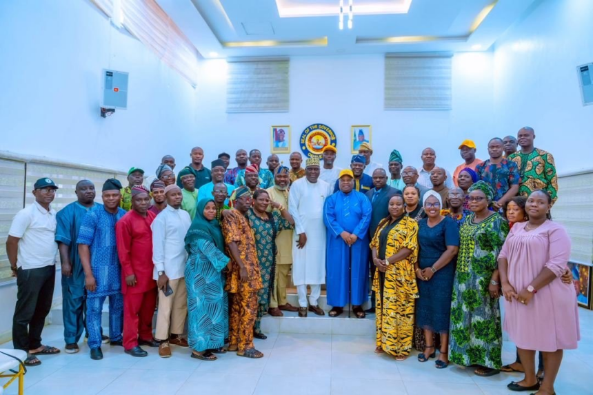 image Osun State Governor Adeleke Receives NLC, TUC And 32 Labour Union For Briefing On His Political Movement To Accord Party