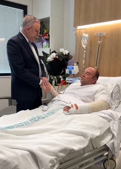 image Australian Prime Minister Anthony Albanese Visits Bondi Beach Terrorist’s Interrupter At The Hospital, Praises His Selfless Courage In Saving Lives