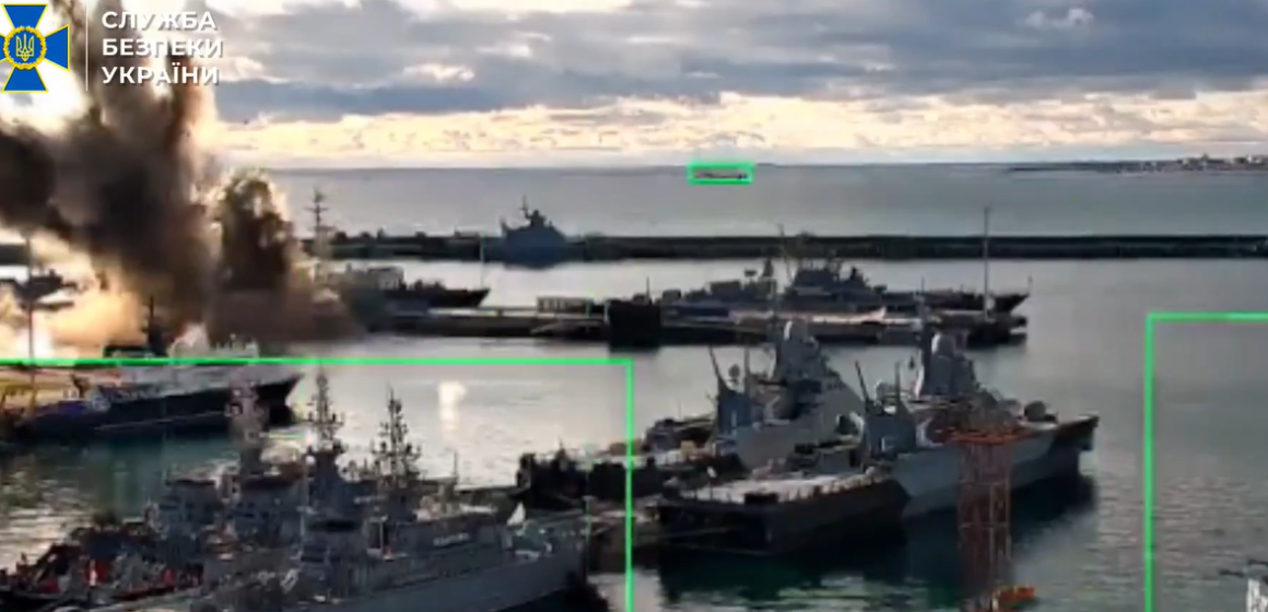 Ukraine Sink A Russian Submarine With Sub Sea Baby Underwater Drones In Novorossiysk.