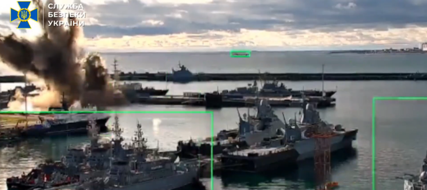 Ukraine Sink A Russian Submarine With Sub Sea Baby Underwater Drones In Novorossiysk.