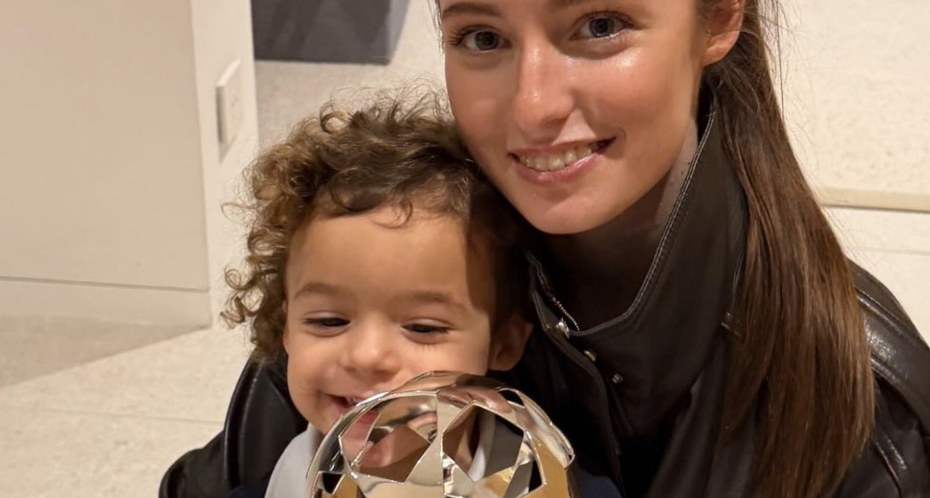 Sport Story: Mason Greenwood posts wife, Harriet, and their daughter on IG, holding the Champions League Man of the Match award