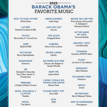 Former U.S President Obama lists Nigerian artist Olamide’s song, ‘99’  as part of his 2025 favourite music.
