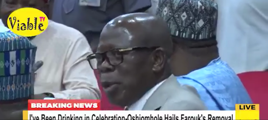 Sen. Adams Oshiomhole Celebrates Removal Of NMDPRA’s Head Farouk Ahmed, Declares “He Needed To Be Hanged”