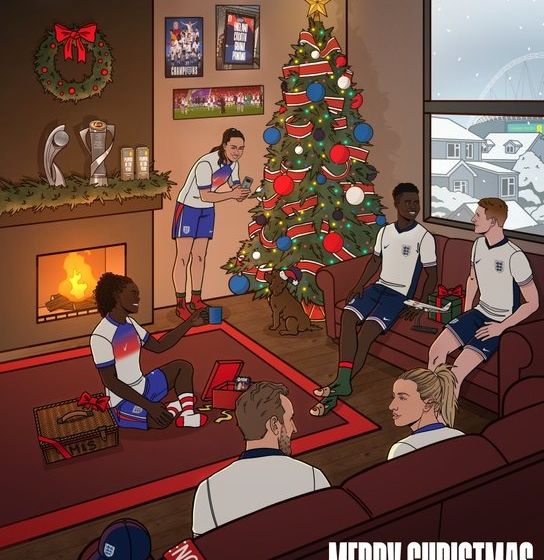 “Wishing Everyone A Very Happy Christmas! 🎄” England FC