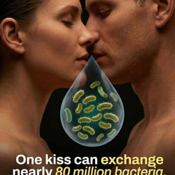 DO YOU KNOW THAT! – A 10 second kiss transfers 80 million bacteria, reshaping the oral microbiomes of partners almost instantly.