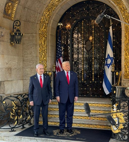 Photo News: Israeli Prime Minister Benjamin Netanyahu Meets With Donald Trump At Mar-A-Lago, Describes The Us President As A “Great Friend”