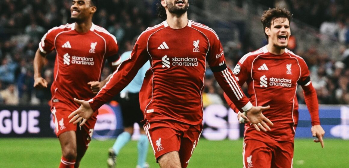 Sport Photo Story: Liverpool FC Hungarian player, Dominik Szoboszlai, Receives Player Of The Match After 3-0 Win Against Marseille.
