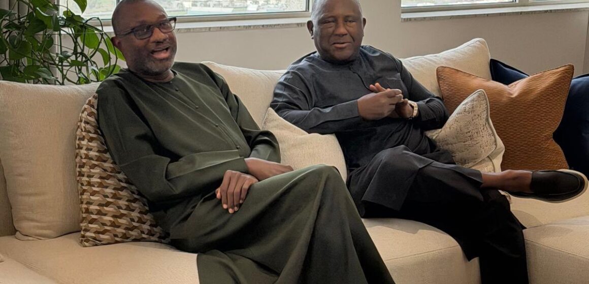 Photo New Story: Businessman Billionaire Femi Otedola Praises Abdulsamad Rabiu’s Humility As He Spends Time With The BUA CEO At His Dubai Office