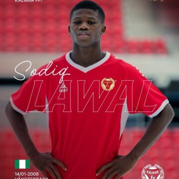 1 Swedish Club Kalmar FF, Signs A Four-Year Deal With 18-Year-Old Sodiq Lawal, A Nigerian Footballer Who Plays As A Left-Back