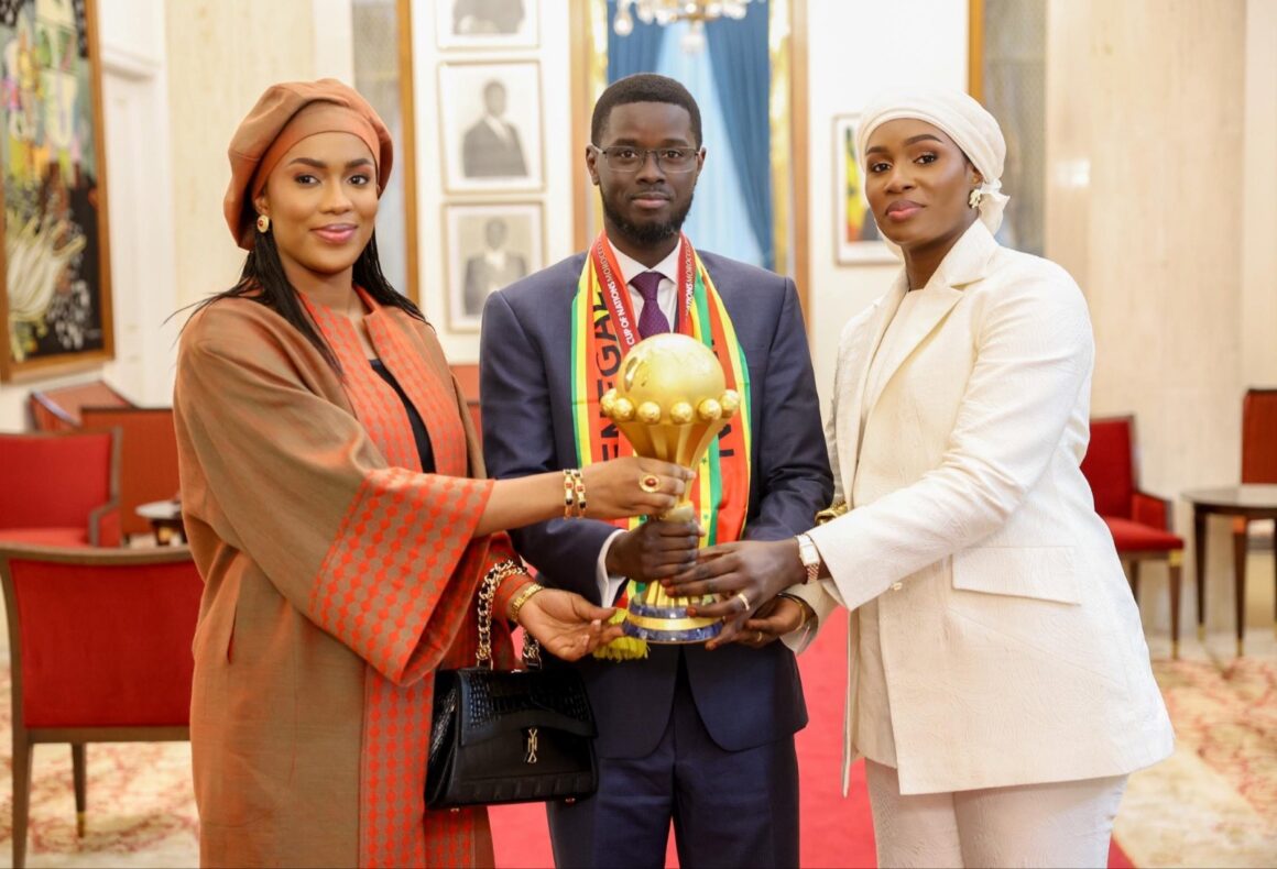 First Lady Of Senegal Absa Faye, Declares The AFCON Trophy Has Given Unity To The People As She Appreciate The Football Team For The Victory Secured Over Morocco In Final.