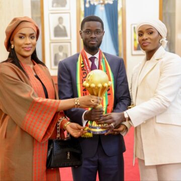 First Lady Of Senegal Absa Faye, Declares The AFCON Trophy Has Given Unity To The People As She Appreciate The Football Team For The Victory Secured Over Morocco In Final.