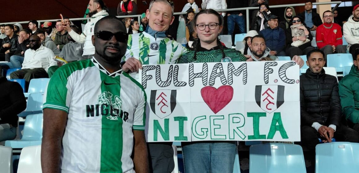 Father And Daughter Fulham FC Fan Travels From Ireland To Marrakech, To Support Nigeria Super Eagles In AFCON Are Unable To Get Ticket To The Next Match Against Morocco.