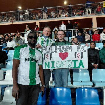 Father And Daughter Fulham FC Fan Travels From Ireland To Marrakech, To Support Nigeria Super Eagles In AFCON Are Unable To Get Ticket To The Next Match Against Morocco.