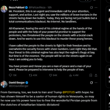 Exiled Crown Prince Of Iran Reza Pahlavi, Calls President Trump’s Attention To Iranians’ Plight, Pleads With Him To Act Fast After US Promises To Come To Their Rescue.