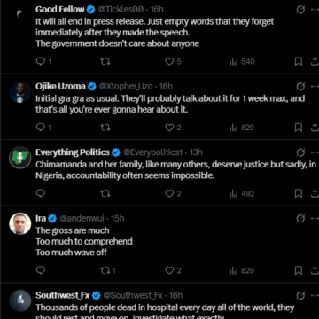 Backlash Reactions As Lagos State Government Declares Intention To Probe Alleged Negligence In The Death Of Chimamanda’s 21-Month-Old Son.