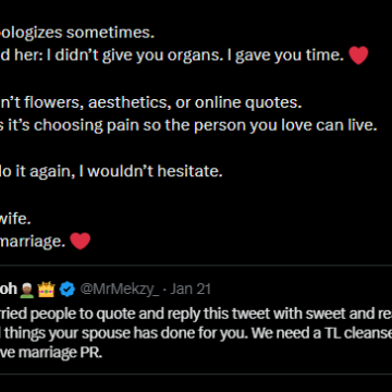 Man Narrates How He Donate Kidney For His Wife, Says “Every Time I Saw Her Breathe Better, Laugh Again, Regain Life …My Body Felt Small Compared To The Joy.”