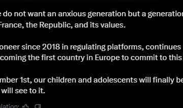 “Our Children’s Brains Are Not For Sale, Neither To American Platforms Nor To Chinese Networks,” French President Emmanuel Macron Declares As He Banns Social Media For Children Under 15 Years Old