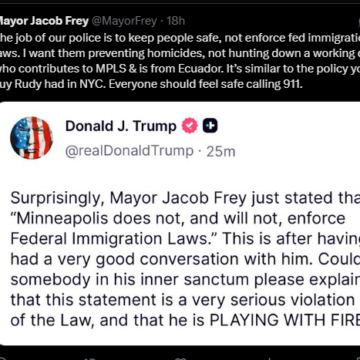 Screenshot (1181) Minneapolis Mayor Responds To President Trump’s Threat Of “Playing With Fire” Over Vowing To Disobey Federal Immigration Laws.