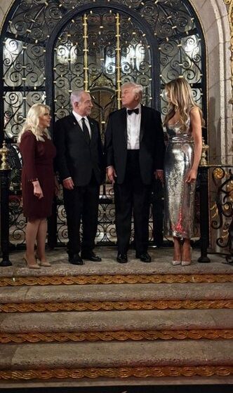Prime Minister Benjamin Netanyahu And His Wife Sara Takes Part In The US New Year’s Celebrations At Mar-A-Lago, Florida With PresidentTrump And Wife Melania