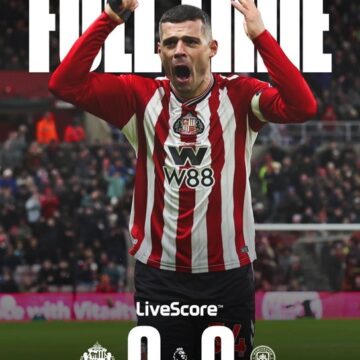 “We Battle To A New Year’s Day Point Against Man City 👊”—Sunderland Afc Stated After Holding Man City To A Draw In A New Year’s Match