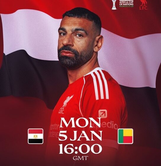AFCON: Liverpool FC Wishes Its Egyptian Midfielder Mo Salah, Good luck As His Home Country Faces Benin In Round Of 16 Today.