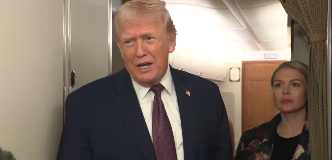 U.S President Trump During An Interview Aboard Air Force One Slams CNN Reporter, Over Question Probing The Level Of His Treat On Iranian Leaders