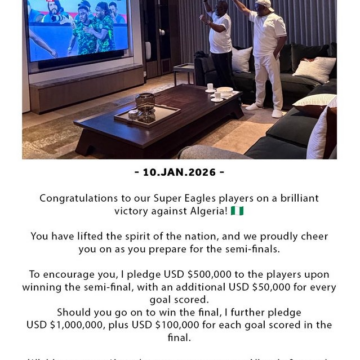 BUA Billionaire CEO, Abdul Samad Rabiu Pledges ‘USD $1,000,000, Plus USD $100,000 For Each Goal Scored In The Final’ To Super Eagles If The Team Wins AFCON Cup
