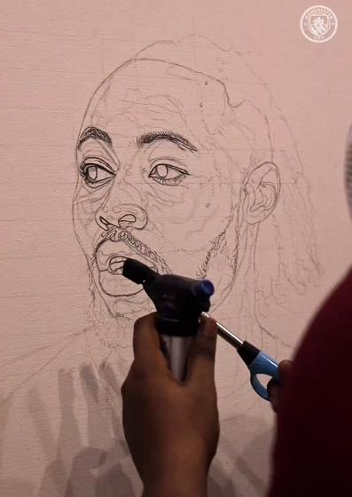 Manchester City Pyrography Artwork, By Nigerian Artist Alex Peter Idoko, Welcoming Antoine Semenyo  To The Football Club, Gains Traction.