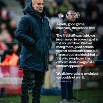 Manchester City Football Manager Pep Guardiola Reflects On New Year’s Match Against Sunderland That Ends Up In Draw