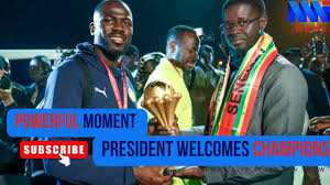 President Diomaye Fay,  Honor Coach Pape Thiaw And The National Team, To The Rank Of Commander Of The National Order Of The Lion Of Senegal, After Defeating Morocco To Win AFCON Trophy.