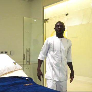 Saudi Pro League Club Al Nassr, Welcomes Its Senegalese Left Winger Sadio Mané Back, Celebrate His AFCON Victory With Team Mates.