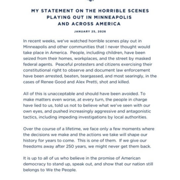 Former President Bill Clinton Describes Killing Of ICU Nurse By ICE As “Horrible,” Declares It ‘Unacceptable,’ In A Statement.
