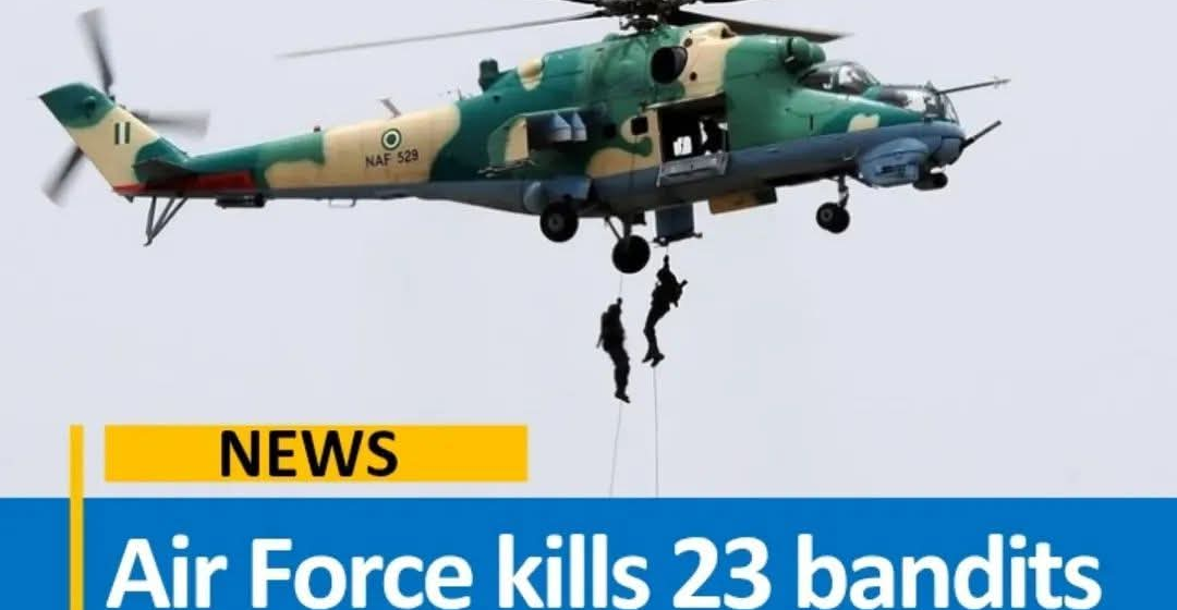 No fewer than 23 bandits were neutralised by the Nigerian Army Air Component while fleeing from Kano State into neighbouring Katsina State, following coordinated ground and air operations under Operation FANSAN YAMMA.