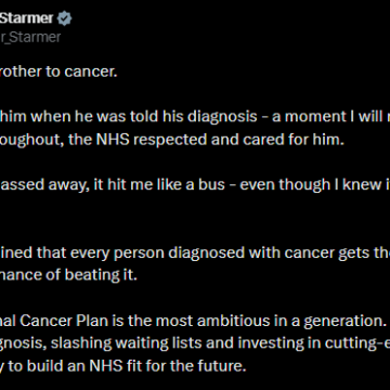 Screenshot (1229) 2026 World Cancer Day: Narrates The Trauma Of Losing His Brother To Cancer, Vows Every Patients ‘Gets The Best Possible Chance Of Beating It.’