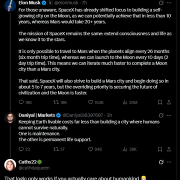SpaceX To Build Self-Growing City On The Moon, In Less Than 10 Years— Tech Billionaire, Elon Musk Announces, Online Users Disagree.