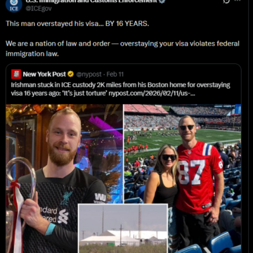 “Overstaying Your Visa Violates Federal Immigration Law.” Ice Declares Over Irishman In Its Custody For 16 Years Overstaying Visa.