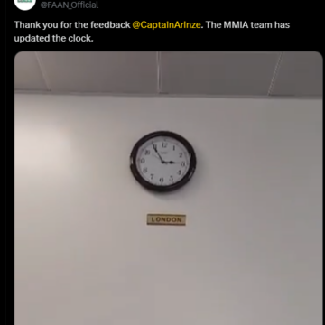 Federal Airport Authority Of Nigeria Update Clocks As Captain Arinze Calls Out Official Over The Country’s Legendary Anyhowness