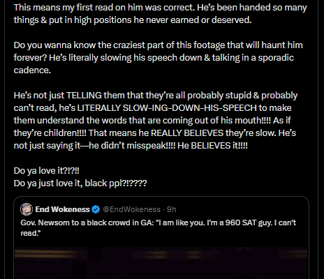 Screenshot (1367) Trinidadian Rapper Nicki Minaj Criticizes Californian Governor’s Speech To A Black Crowd In GA, Inserts That Gavin Newsom ‘REALLY BELIEVES’ Blacks Are ‘Slow.’