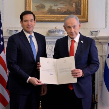 Prime Minister Benjamin Netanyahu Signs Israel’s Accession As A Member Of The “Board Of Peace.” At Blair House Washington