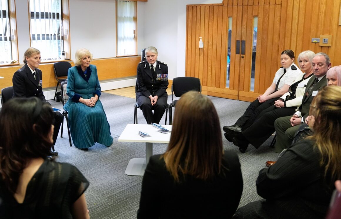 Queen Consort Of The United Kingdom Visits Headquarters Of Avon And Somerset Police To Hear About Their Work Tackling Domestic Abuse And Sexual Violence.