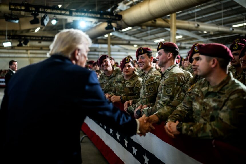 Photo News: “Thank You To Our Great Warriors And The Men And Women Of The Army” —President Trump Greets Military Members And Their Families At Fort Bragg 🇺🇸