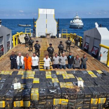 El Salvador National Navy Historical Drug Seizure In History Intercept 6.6 Tons Of Cocaine Aboard FMS EAGLE Vessel, President Bukele Announces.