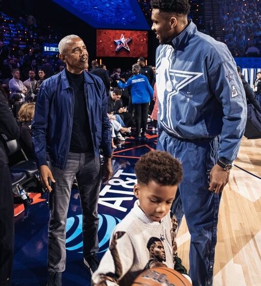 U.S Former President Obama, Milwaukee Bucks Star, Giannis And His Son