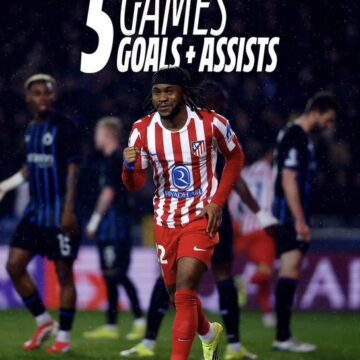 Sport Story: Atlético Madrid Describes Ademola Lookman’s Impact At The Club As 🔥
