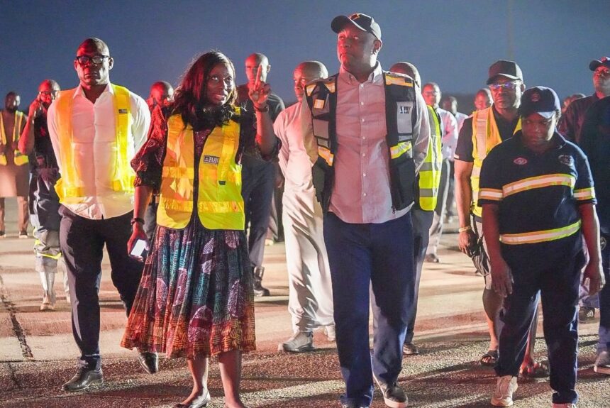 Minister Of Aviation Visit Lagos International Airport, After Fire Breakout At MMIA On Monday.