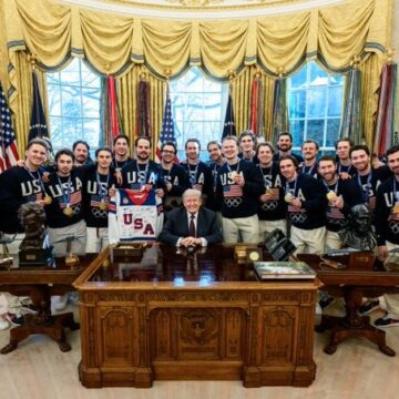 “And No, We’re Not Tired Of Winning Yet.” USA Gold Champions At White House With President Trump.