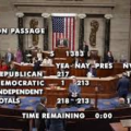 The House Of Representatives Passes The SAVE America Act By A 218-213 Vote, All Republicans And Just One Democrat, Henry Cuellar Voted For It. The Bill Would Require Voter ID In Elections.