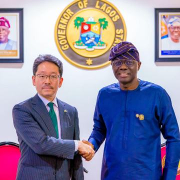 Lagos State, Nigerian And Japan We To Strengthen The Relationship In Areas Of Investment, Technology, And Infrastructure, As Governor Sanwo-Olu Receives Suzuki Hideo.